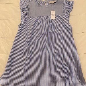 Ruffled mock neck tank